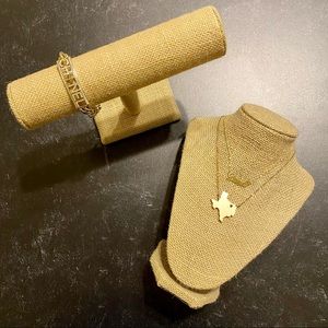 Burlap Jewelry Display Set